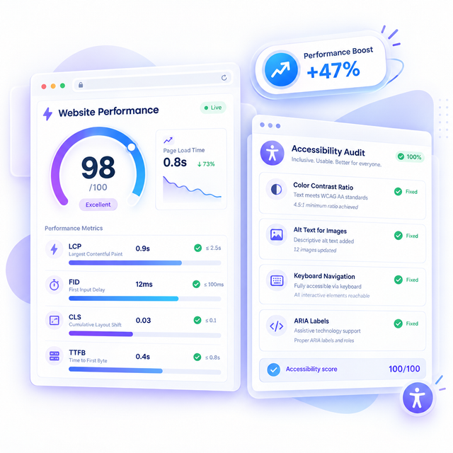 Website Speed & Accessibility Fixes