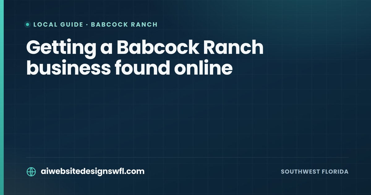Babcock Ranch small-business website and local SEO guide
