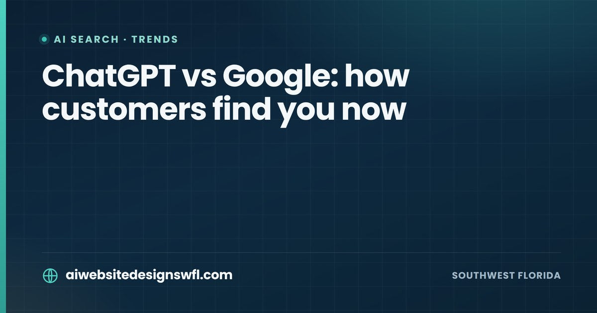 ChatGPT versus Google for local business search comparison