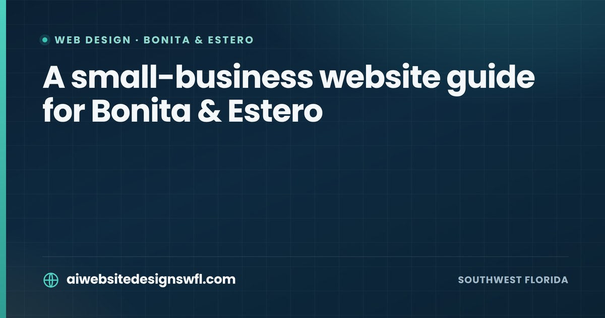 Bonita Springs and Estero small-business website guide
