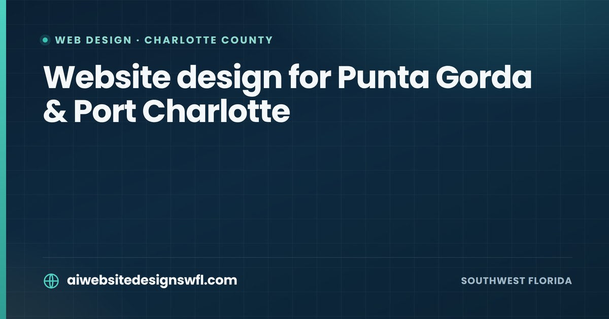 Punta Gorda and Port Charlotte website design guide