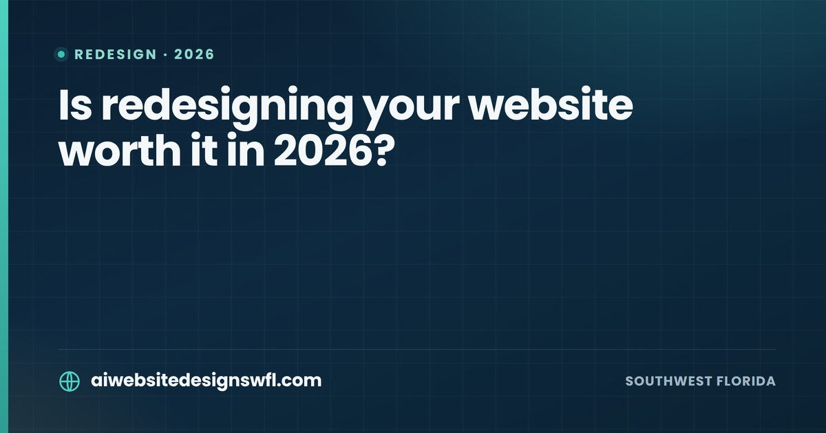 Website redesign cost and whether it is worth it in 2026
