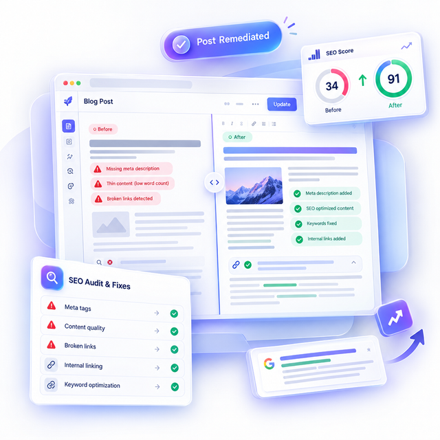 Blog Cleanup & SEO Remediation (per post)